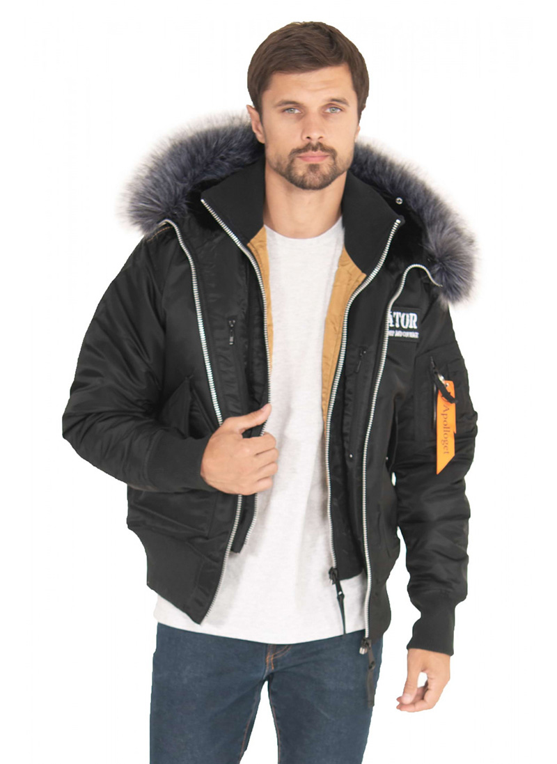 Apolloget - Бомбер AVIATOR HD Black Cinnamon 